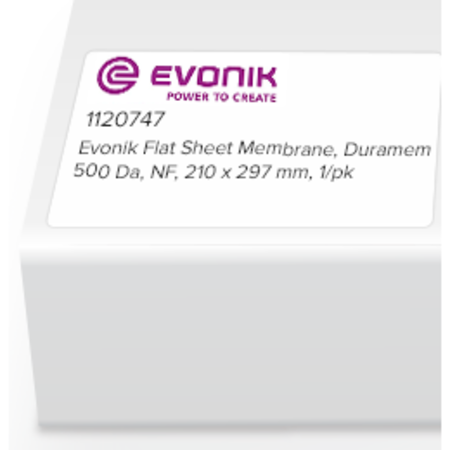 STERLITECH Evonik Flat Sheet Membrane, Duramem 500 Da, NF, 210 x 297mm, 1/pk Duramem 500
